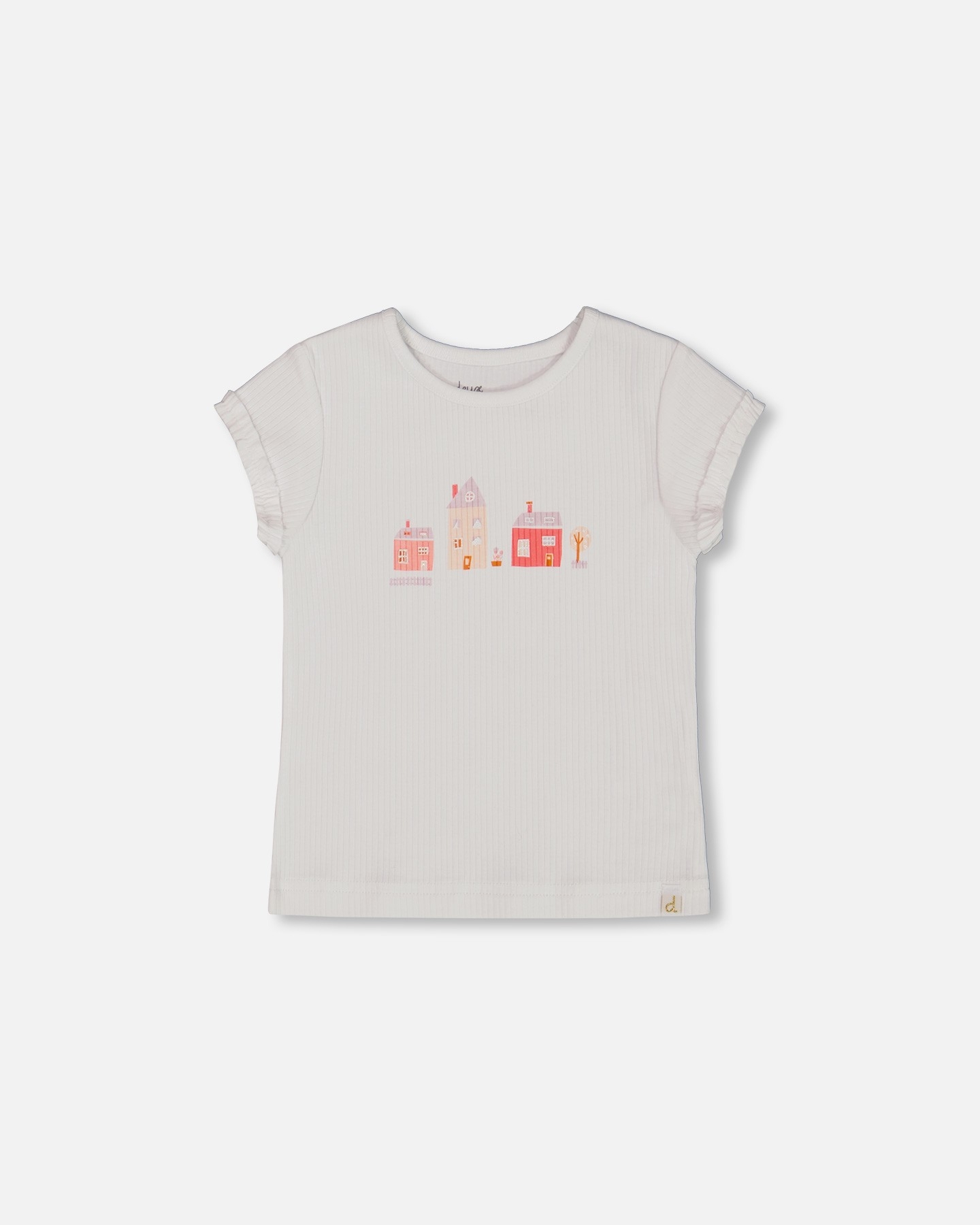 T-Shirt Imprimé Maisons Roses 2 à 8 ans