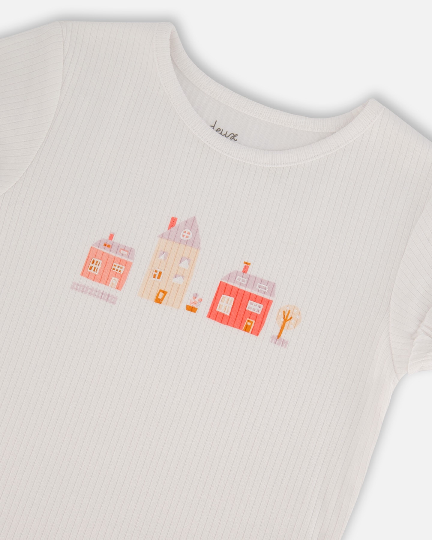 T-Shirt Imprimé Maisons Roses 2 à 8 ans