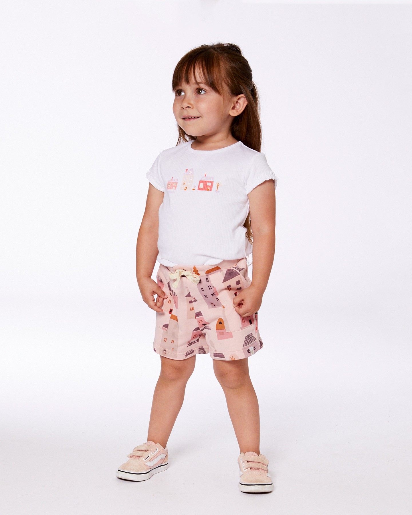 T-Shirt Imprimé Maisons Roses 2 à 8 ans