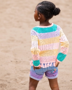 Short Denim Fleurs  2 à 12 ans