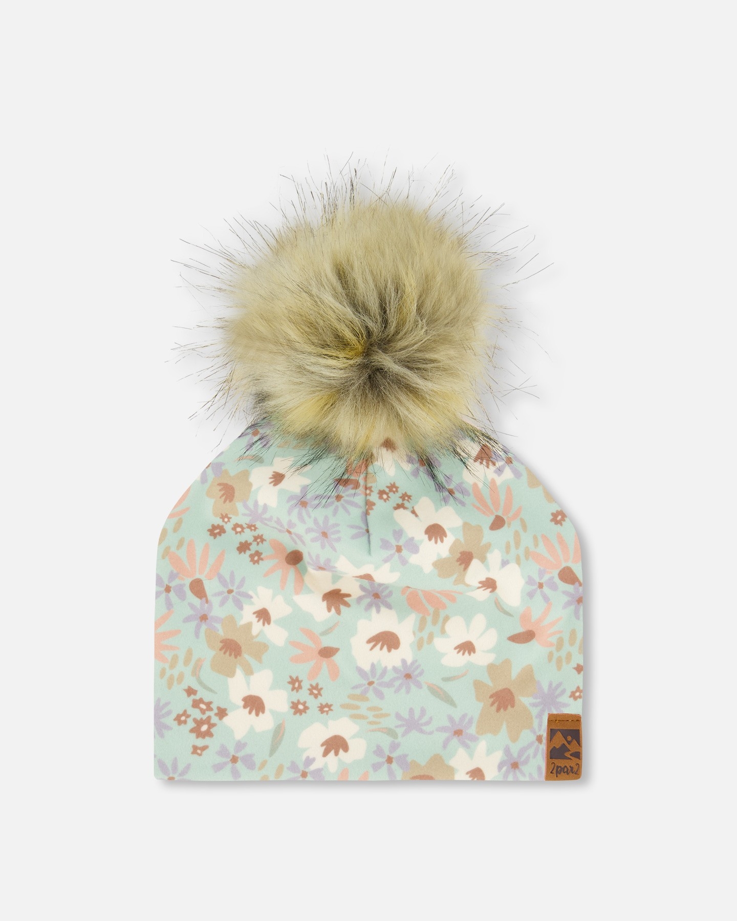 Tuque à pompon Fleurs 2 à 14 ans