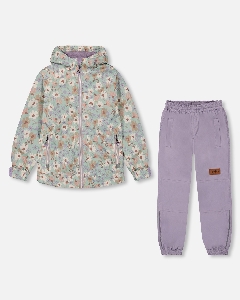 Ensemble Mi-Saison Fleurs 2 à 10 ans