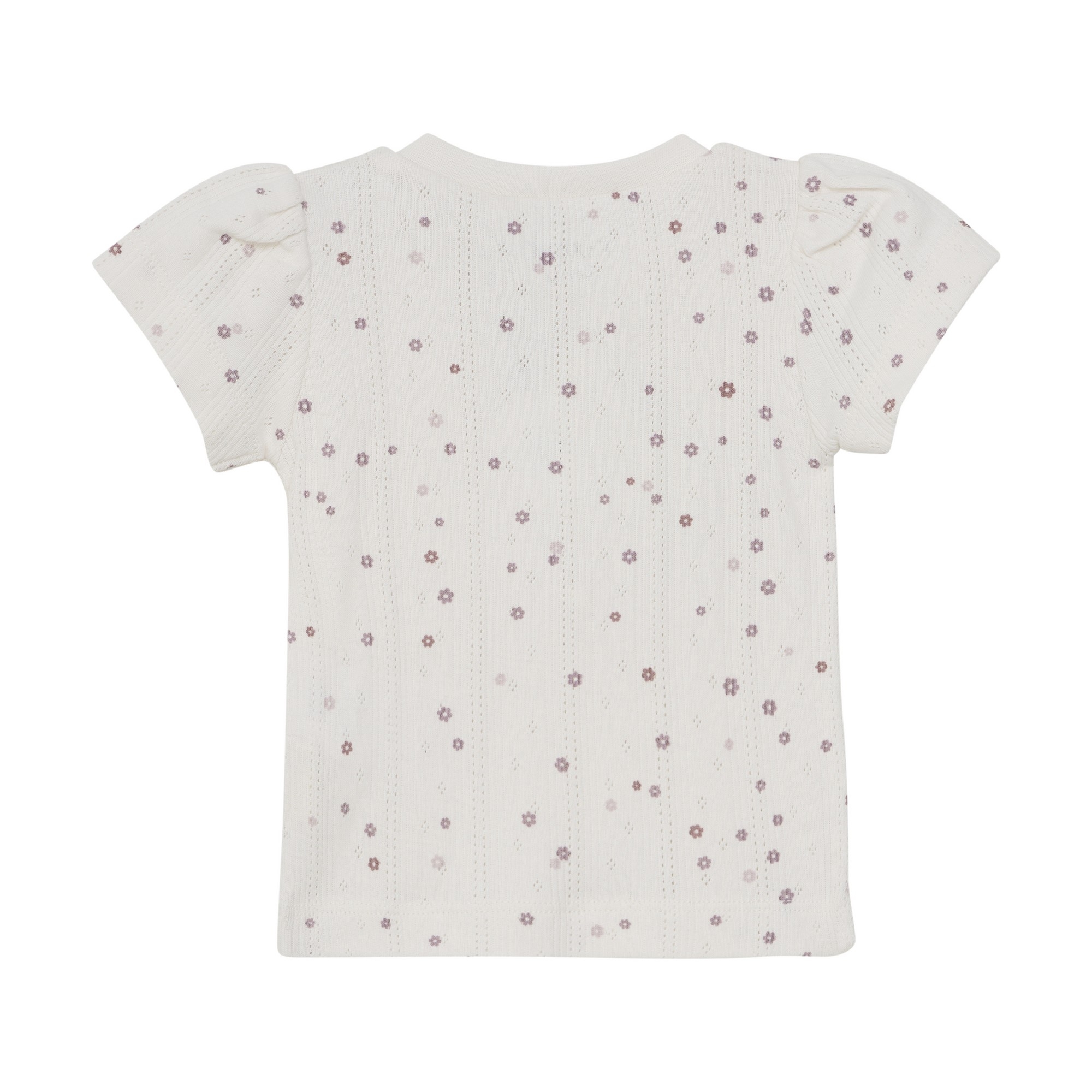 T-Shirt Pointelle Fleurs 3 à 24 mois