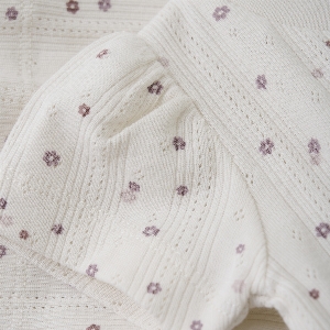 T-Shirt Pointelle Fleurs 3 à 24 mois