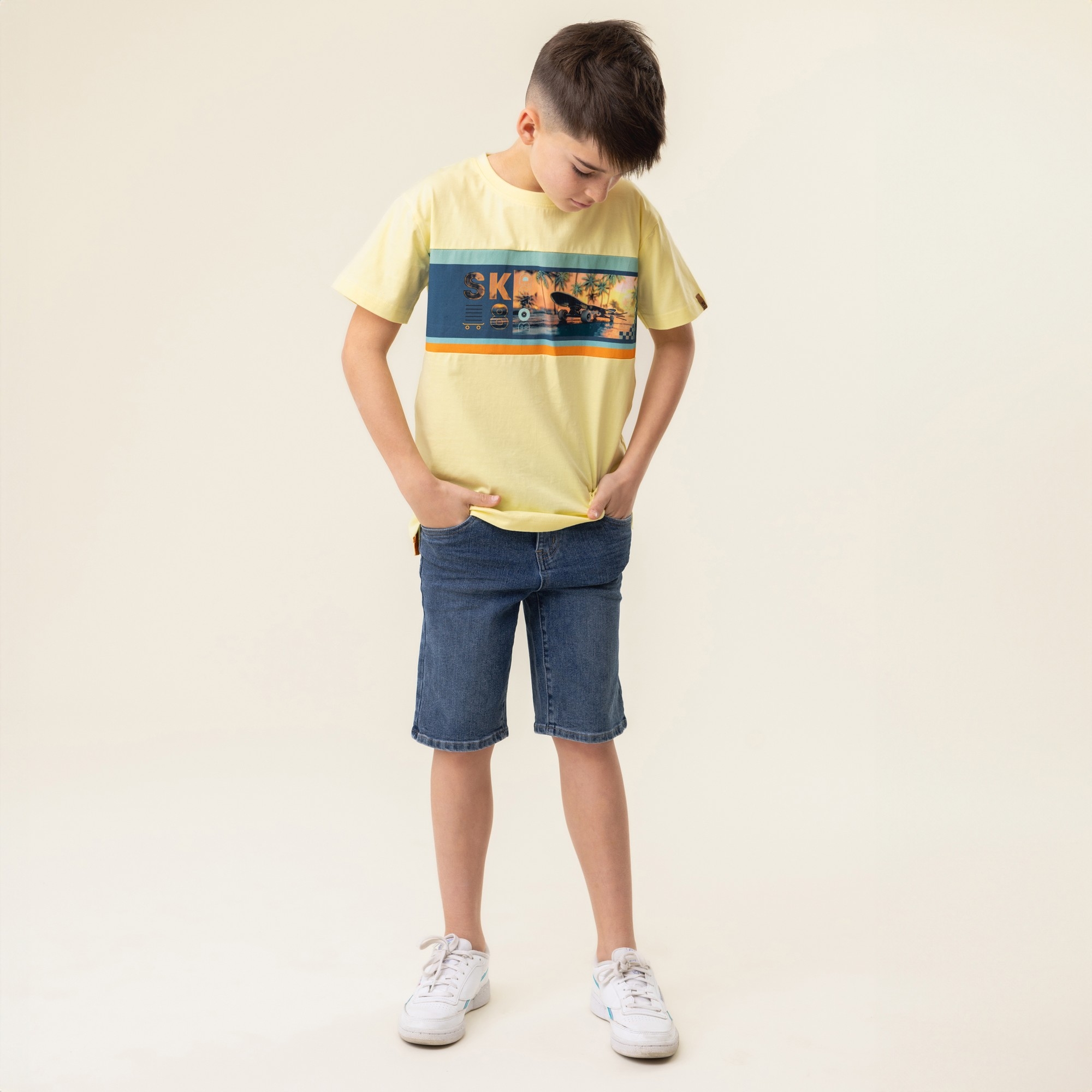 Bermuda Jeans Pâle 2 à 12 ans