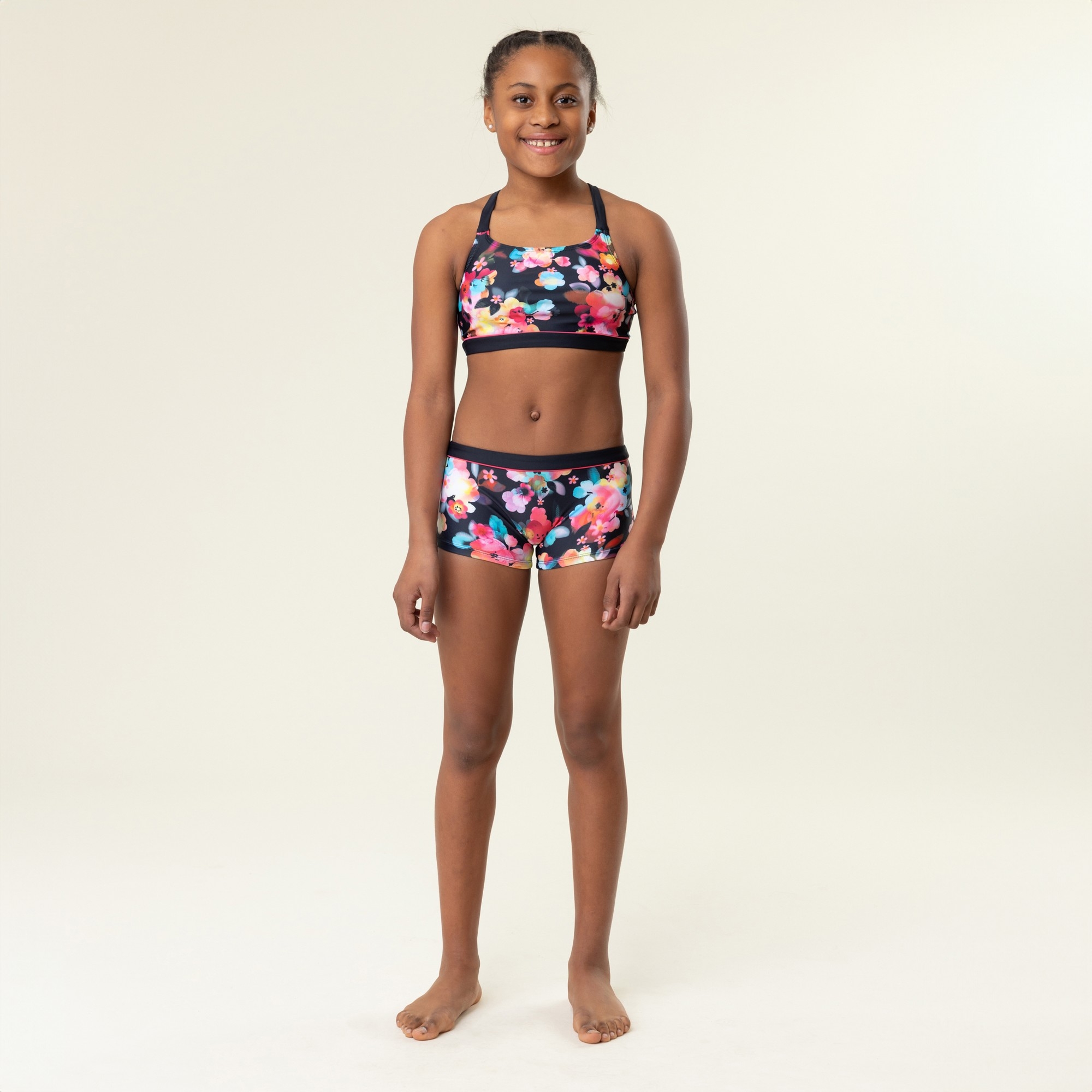 Maillot 2 Pièces Fleurs 4 à 14 ans