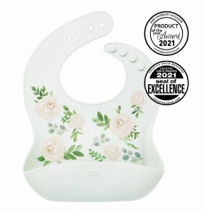Bavoir Silicone- Fleurs Vintage