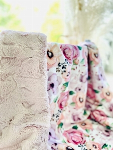 Couverture Minky- Bégonia