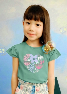 T-Shirt Imprimé Fleuri  2 à 8 ans