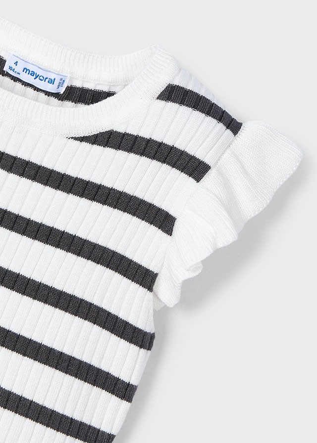 Tricot Côtelé Rayé  2 à 8 ans