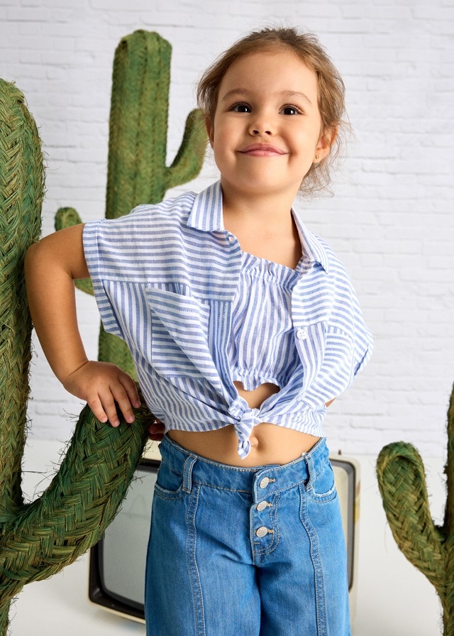 Blouse 2 pces Rayée 2 à 8 ans