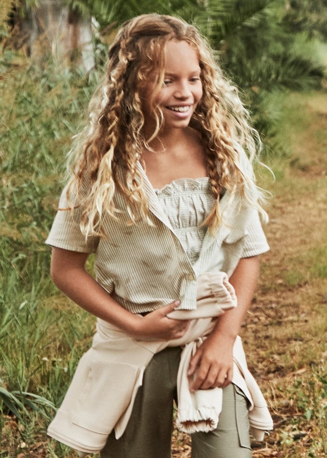 Blouse 2 pcs Rayée   8 à 16 ans