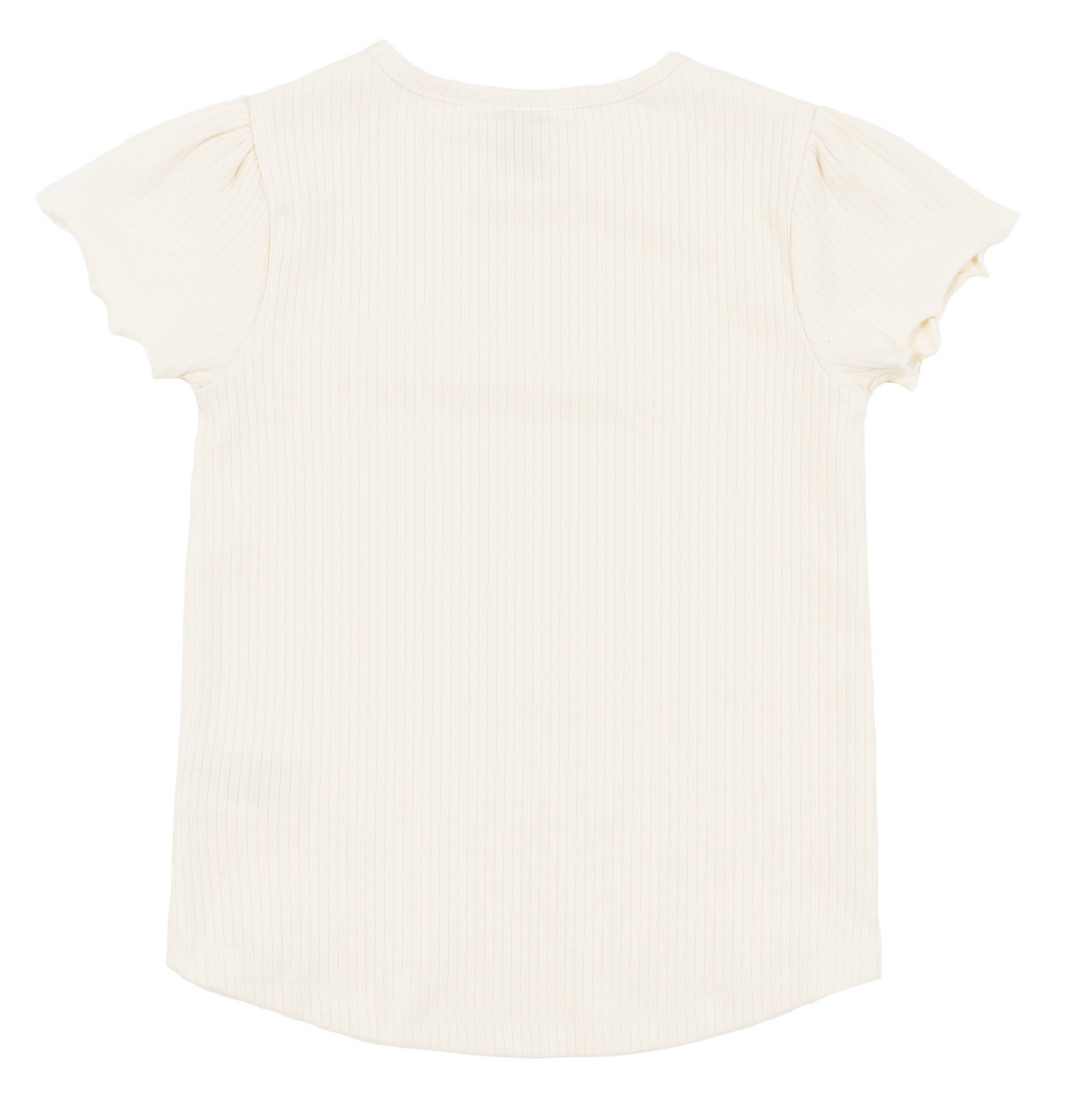 T-Shirt Cotelé Ivoire  2 à 12 ans