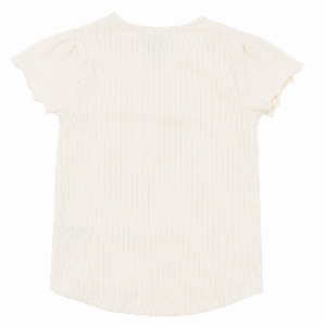 T-Shirt Cotelé Ivoire  2 à 12 ans