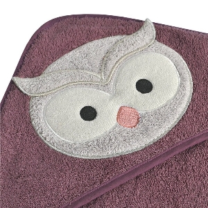 Serviette à Capuchon Bébé- Hibou