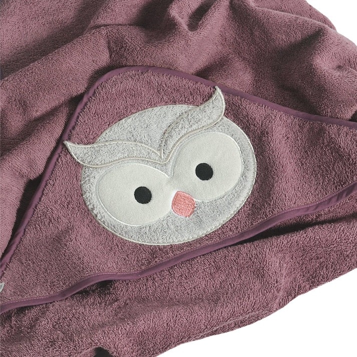 Serviette à Capuchon Bébé- Hibou