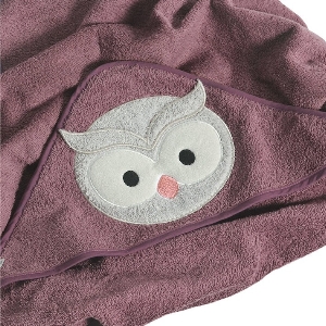 Serviette à Capuchon Bébé- Hibou
