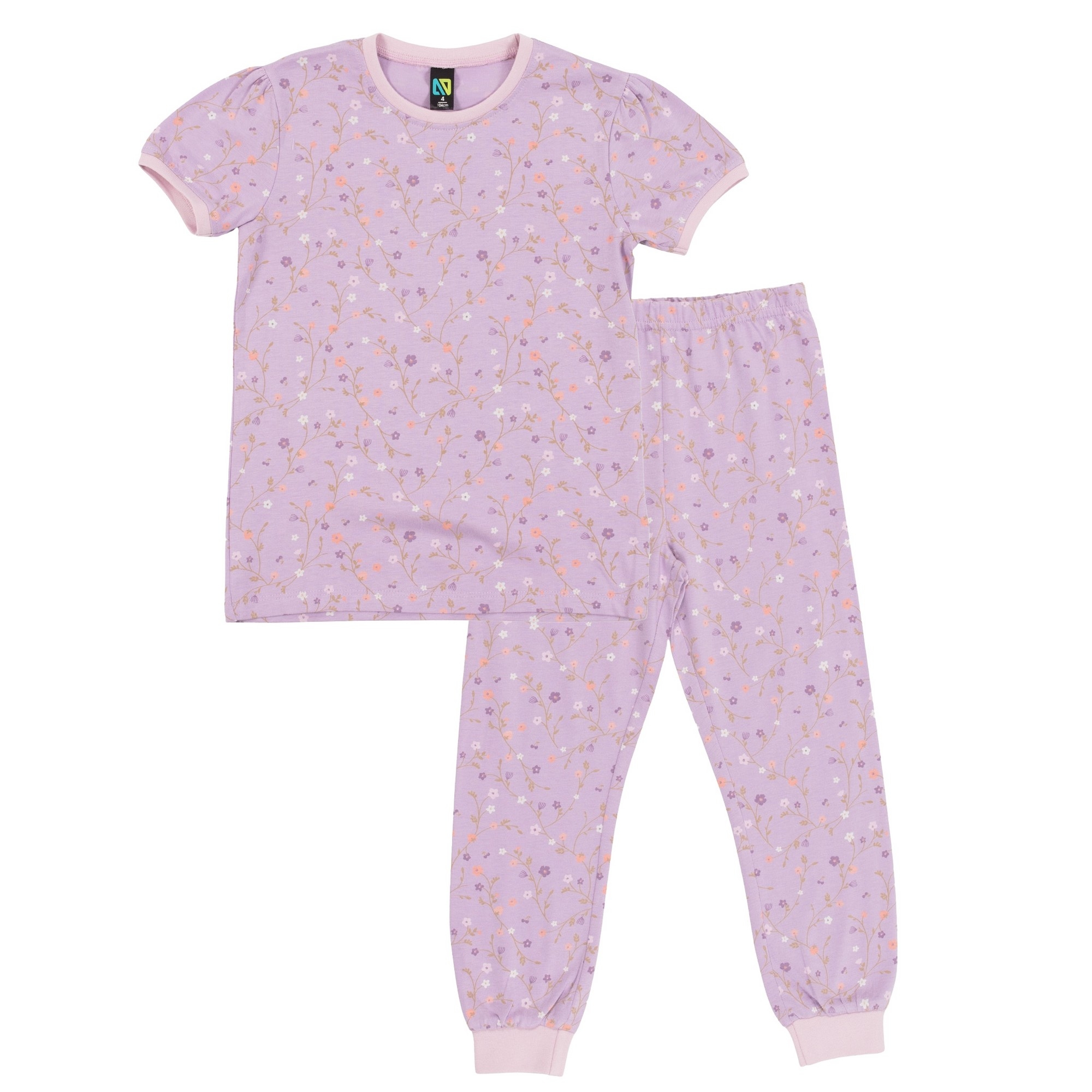 Pyjama Modal Fleurs 2 à 14 ans