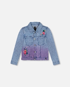 Veste Jeans Broderie Fleuri 2 à 14 ans