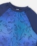 Couvre-Tout-Dinosaures Bleu