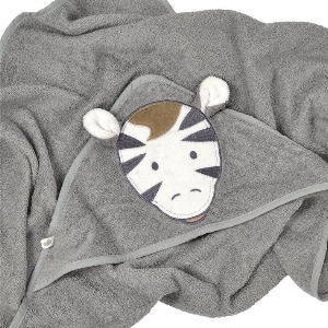 Serviette Capuchon Bébé-Zèbre