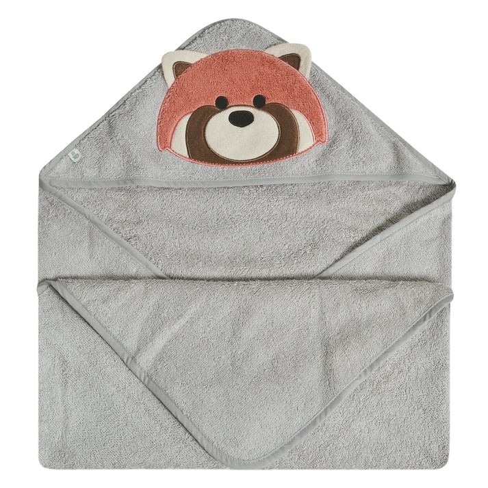 Serviette Capuchon Bébé-Panda Roux