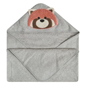Serviette Capuchon Bébé-Panda Roux