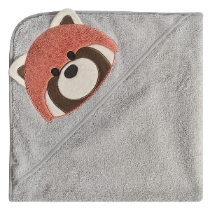 Serviette Capuchon Bébé-Panda Roux