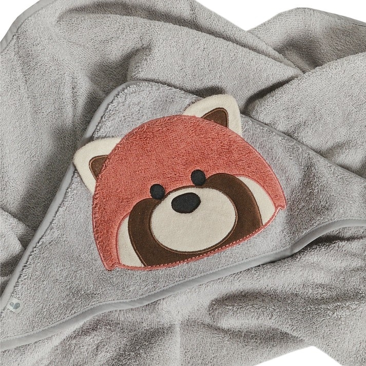 Serviette Capuchon Bébé-Panda Roux
