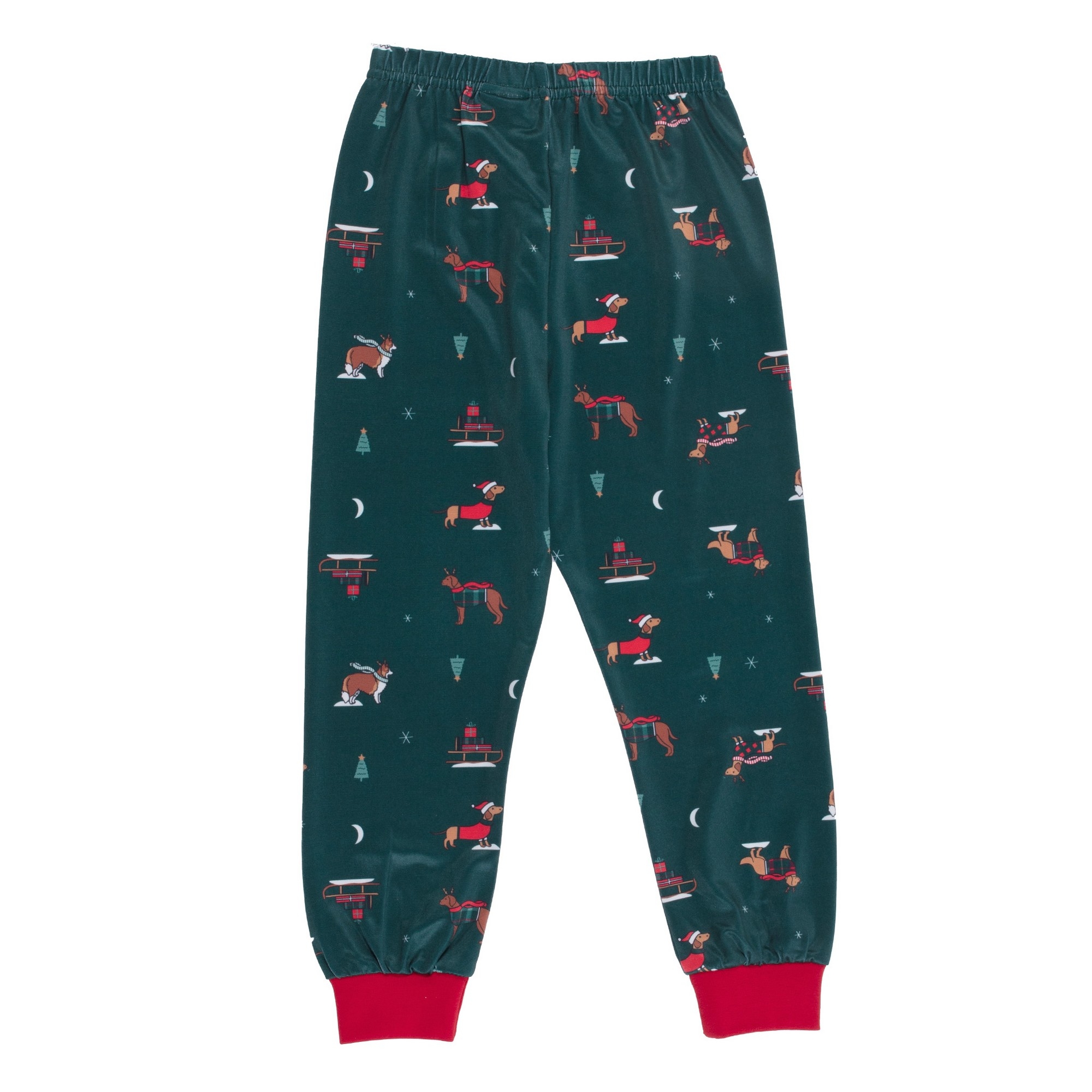 Pyjama Noël - Chiens Vert  2 à 12 ans