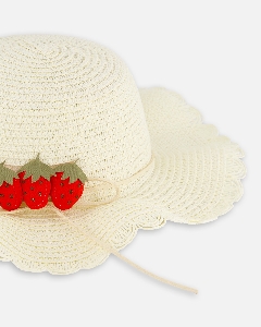 Chapeau Fraise en Paille  3 à 6 ans
