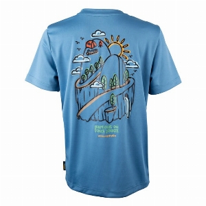 T-Shirt Montagne - Bleu  6 à 14 ans
