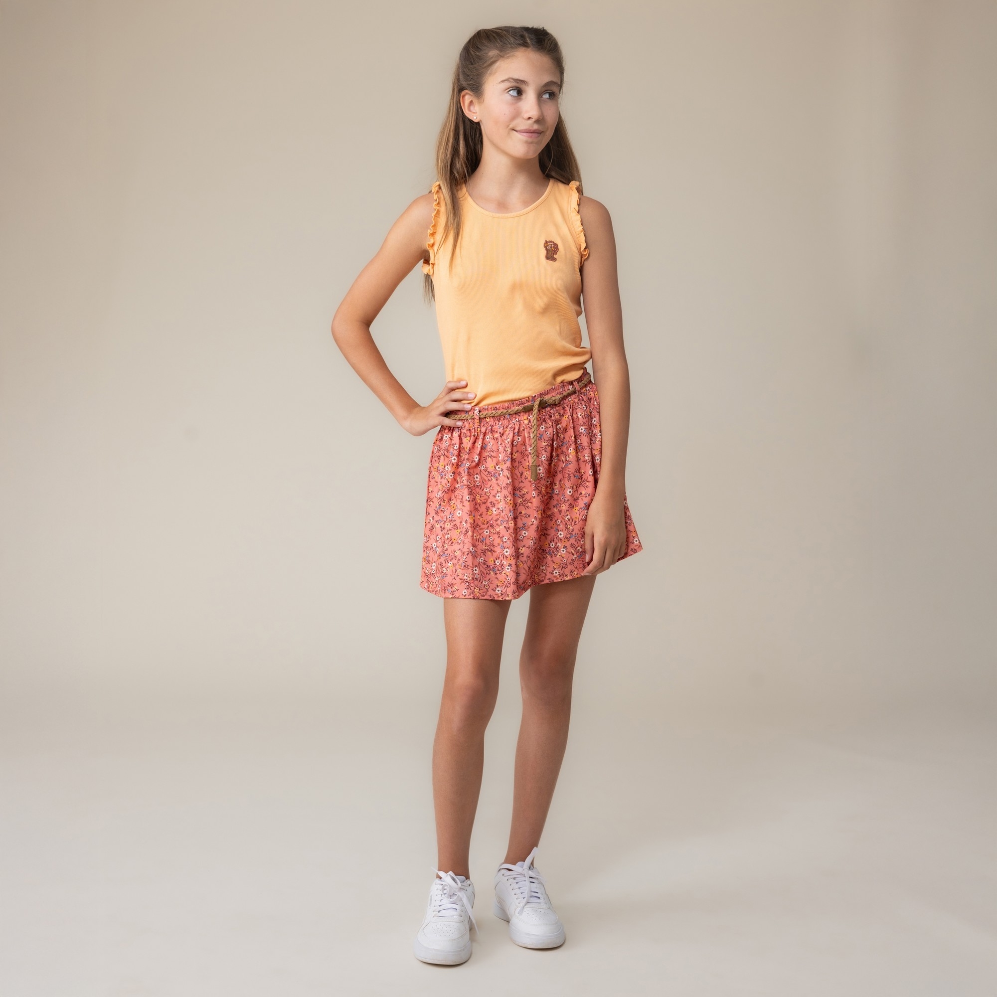 Jupe-Culotte Fleuri  2 à 10 ans
