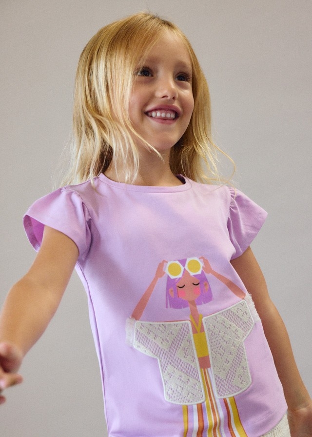 T-Shirt Lilas   2 à 8 ans
