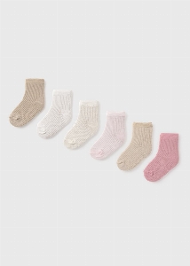 Set 6 Chaussettes Roses   3 à 18 mois
