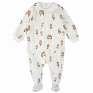 Pyjama Loutre Blanc  0 à 24 mois